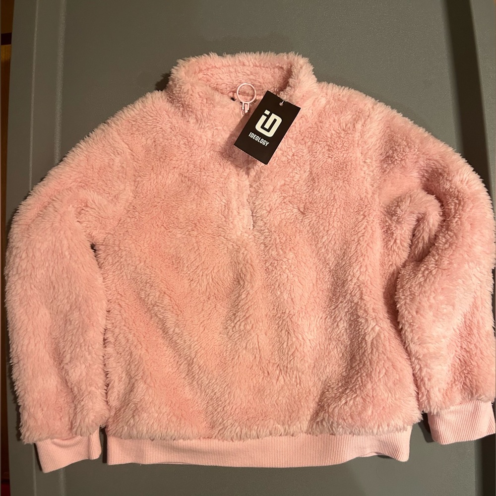 Ideology Sherpa Fleece pullover pink